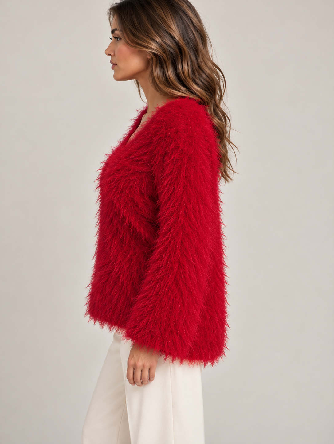 Pull poilu femme 8603 – Douceur & tendance