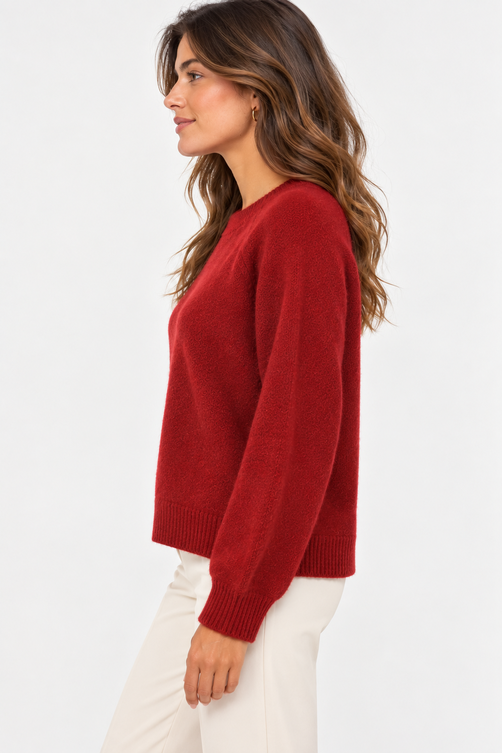 Pull col rond en maille douce Vb8008