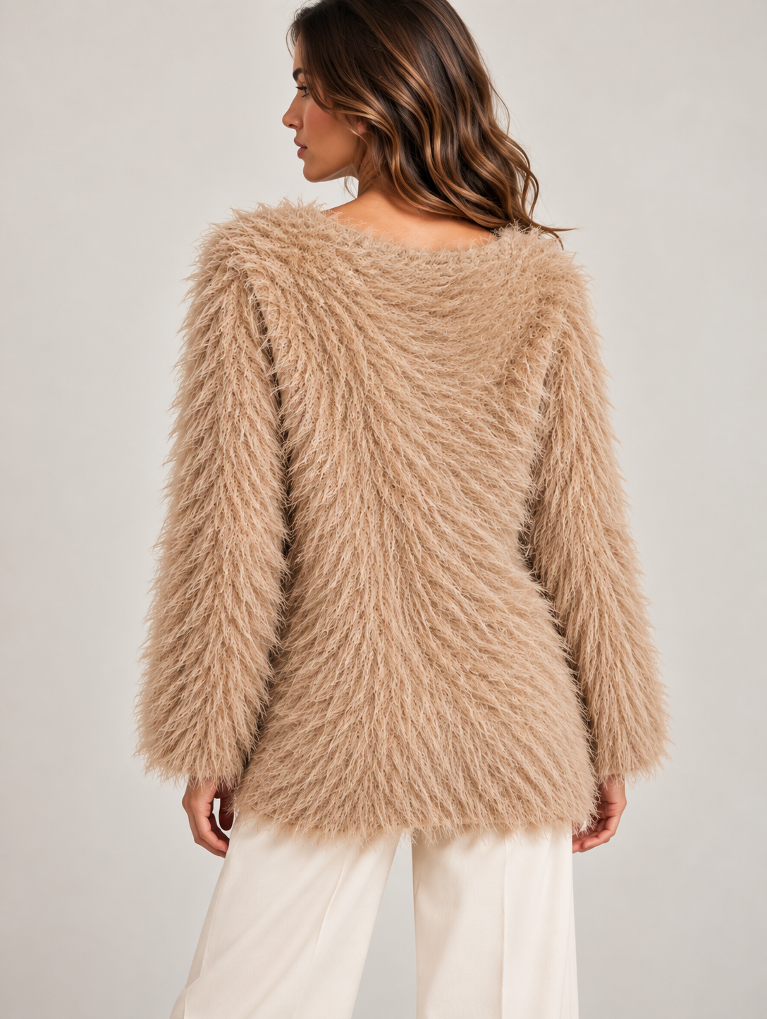 Pull poilu femme 8603 – Douceur & tendance