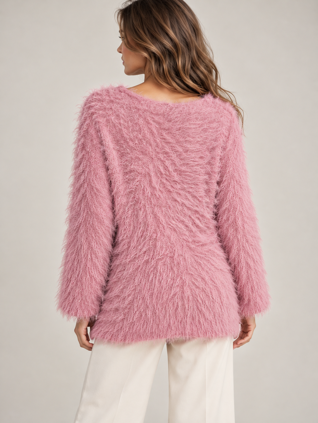 Pull poilu femme 8603 – Douceur & tendance
