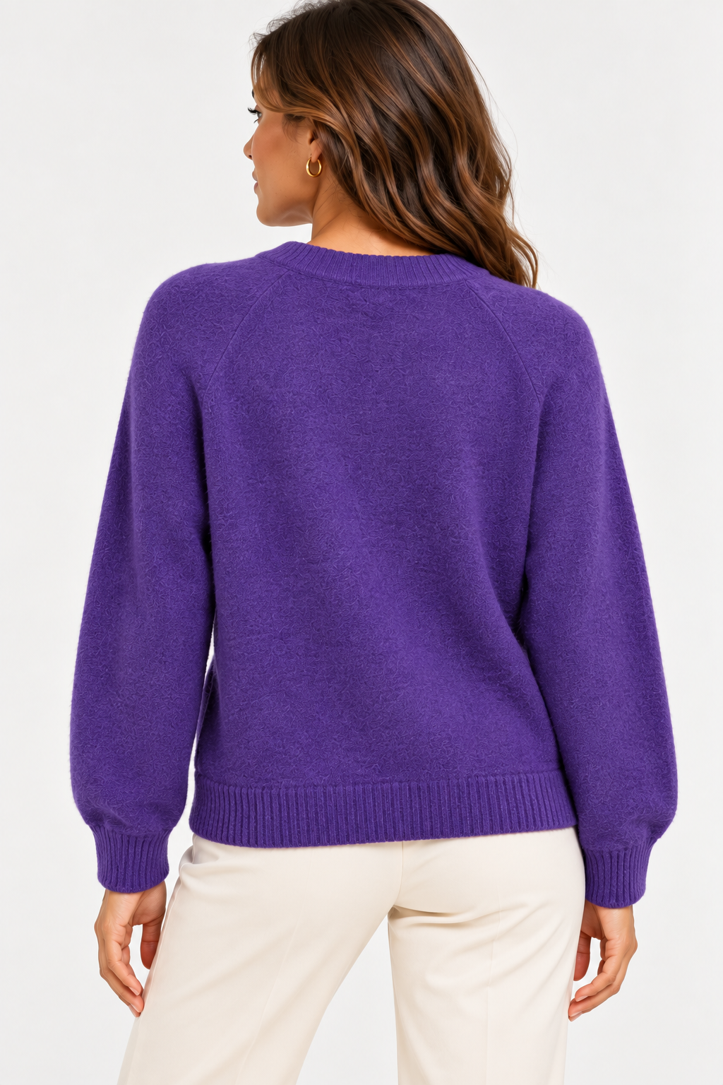 Pull col rond en maille douce Vb8008