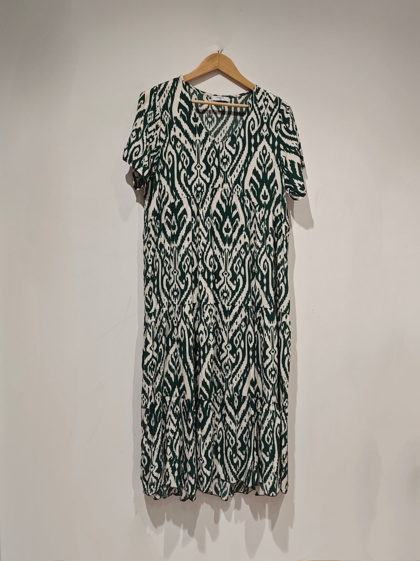 Robe Longue Bohème Chic Imprimée Verte - 2604